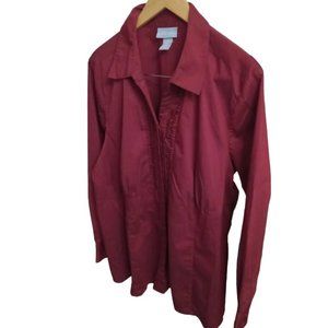 EC | Liz & Me | Burgundy Wine Color | Women's | Long Sleeve | Size: 1X [18/20W]